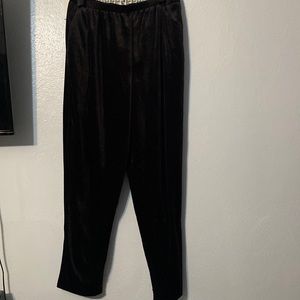 Graver Studio by Susan Graver Black Velour Pants NWOT XL